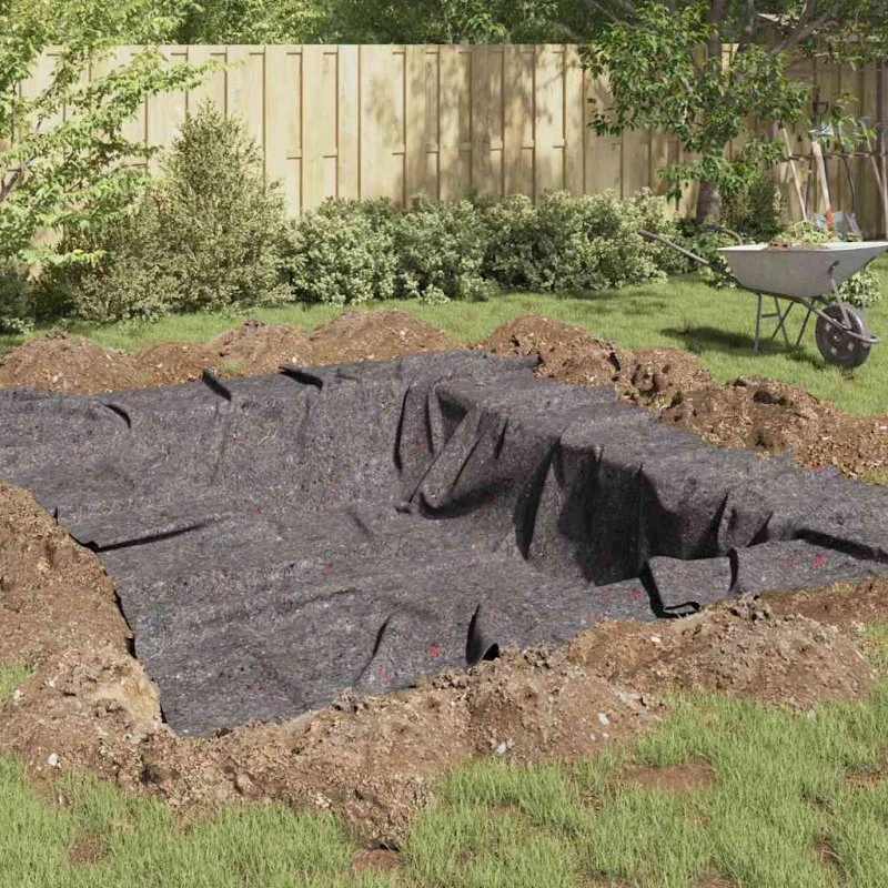 vidaXL Damfleece grå 1 x 25 m – Polyester/bomuld