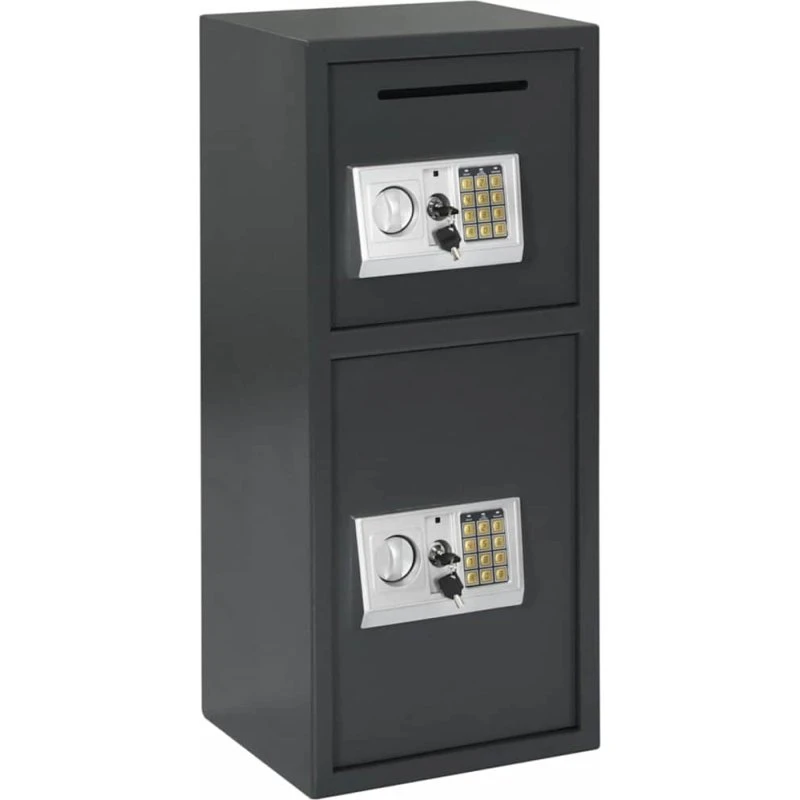 vidaXL Digital pengeskab mørkegrå 35x31x80 cm stål