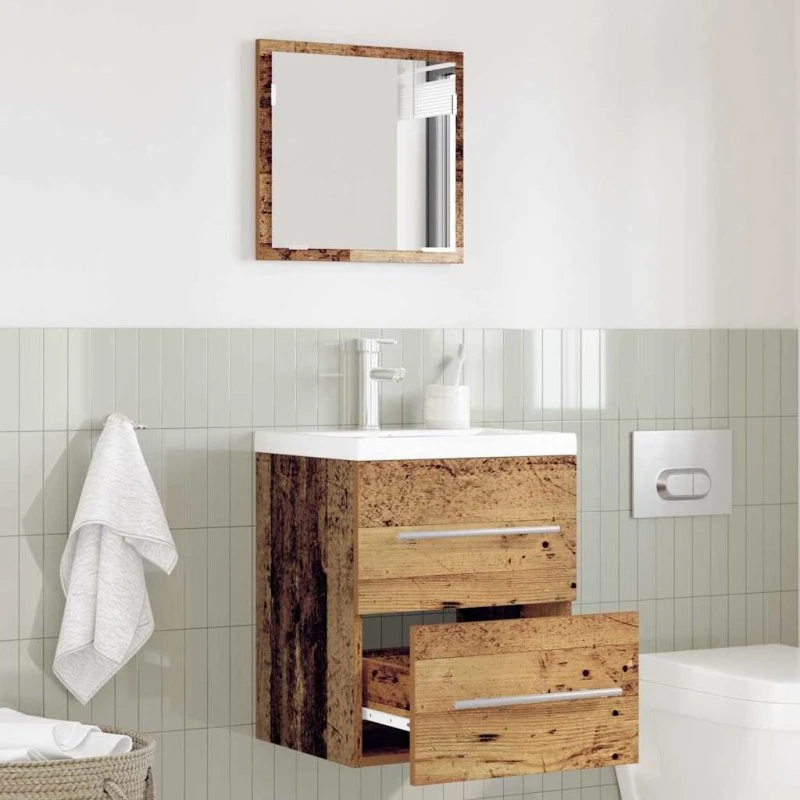 vidaXL Badeværelsesmøbel med skuffe Brun 41 x 38,5 x 48 cm