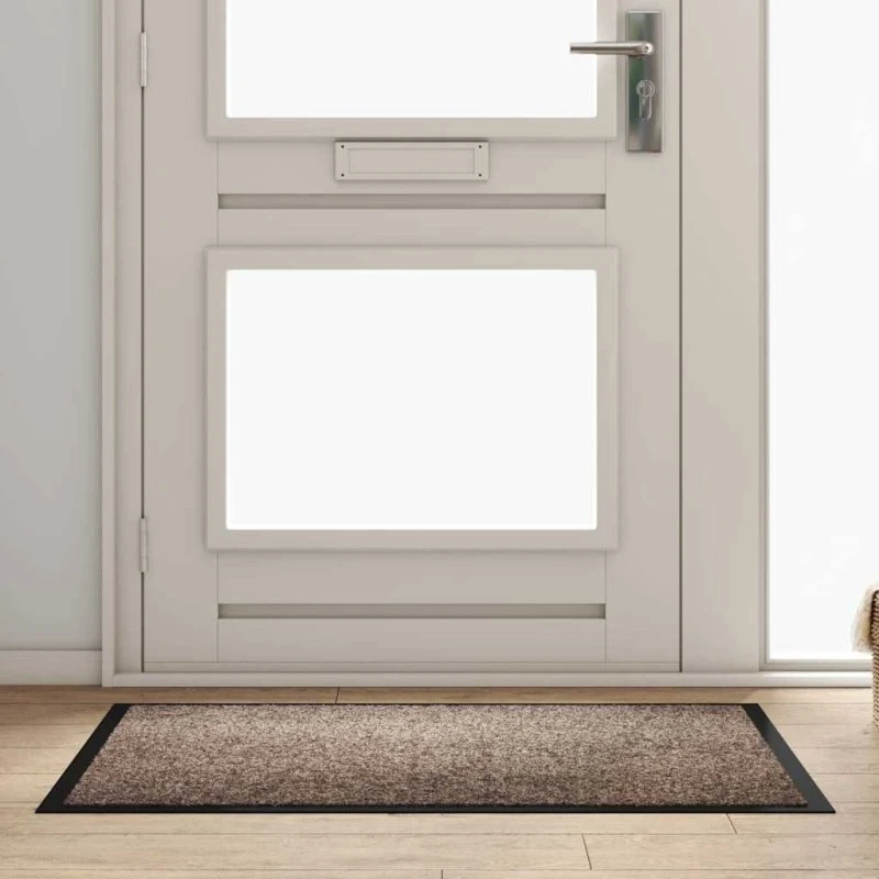 vidaXL Dørmåtte Teddy beige 60x40x1,2 cm