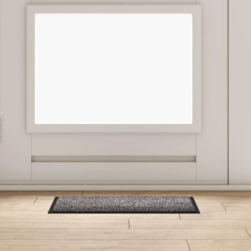 vidaXL Dørmåtte Teddy lysegrå 60 x 40 x 1,2 cm