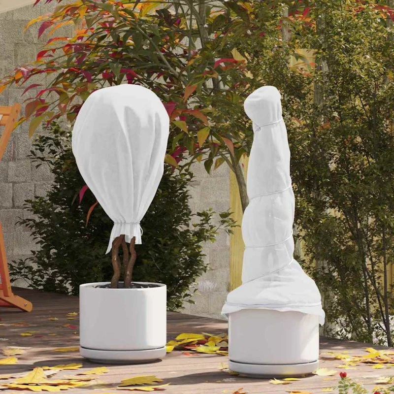 vidaXL Frostbeskyttelsesplante fleece Hvid 50 x 1,6 m