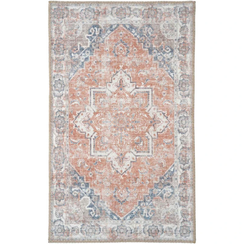 Havana dørmåtte 50x80 cm - Orange/Blå