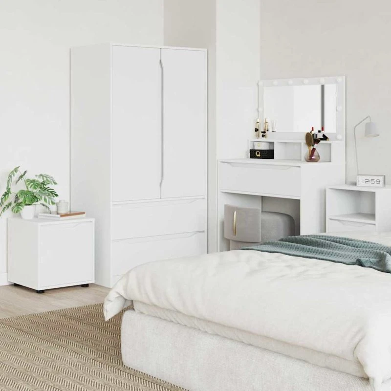 vidaXL Badeværelsesskab Hvid 40,5×40×44 cm (konstrueret træ)