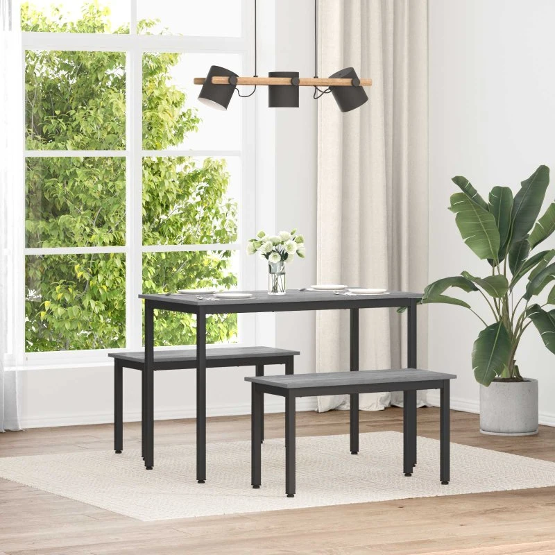 vidaXL bænk Grå Sonoma 80 x 35 x 45 cm konstrueret træ