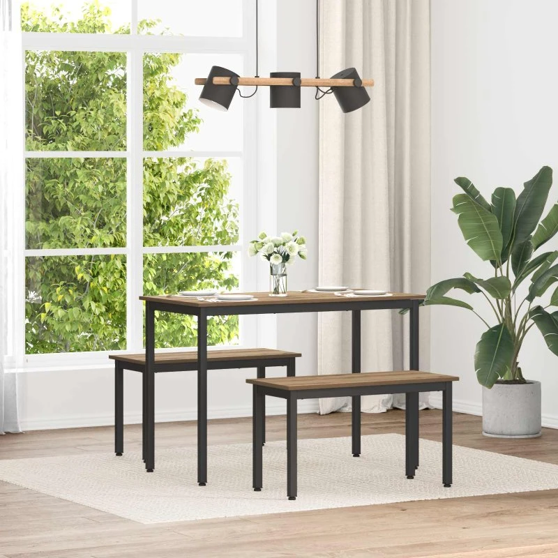 vidaXL bænk Artisan eg 80 x 35 x 45 cm