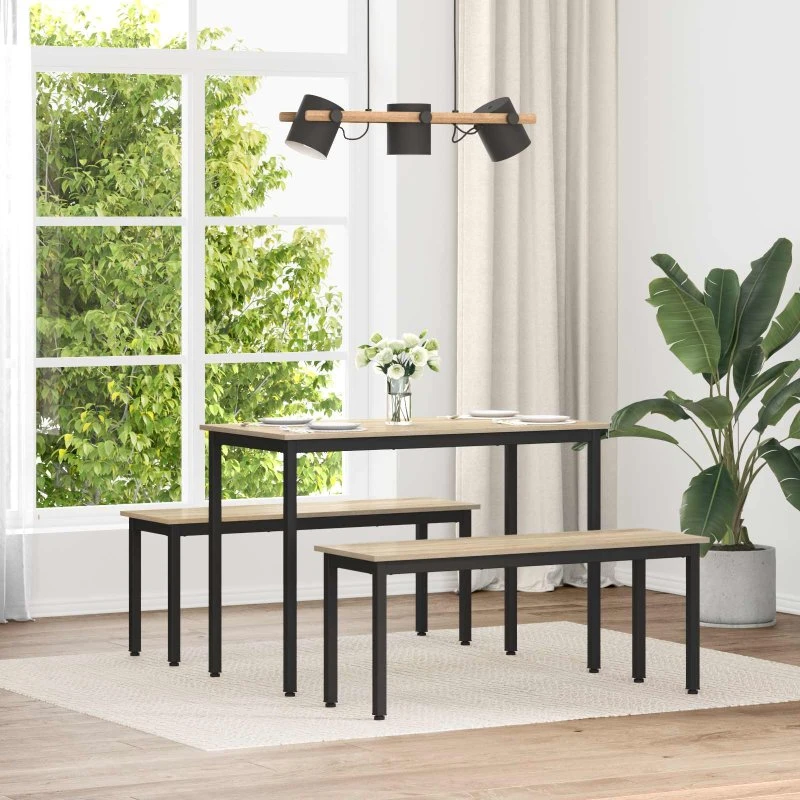 vidaXL bænk Sonoma 110 x 35 x 45 cm, konstrueret træ