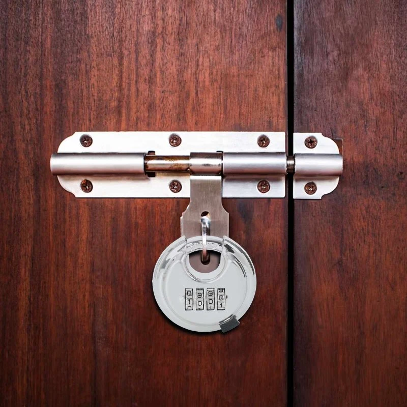 vidaXL Discuslås m. nøgler 6 stk, rustfrit stål, sølv