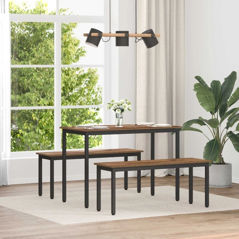 vidaXL Bænk Gammelt træ 110x35x45 cm – Konstrueret træ