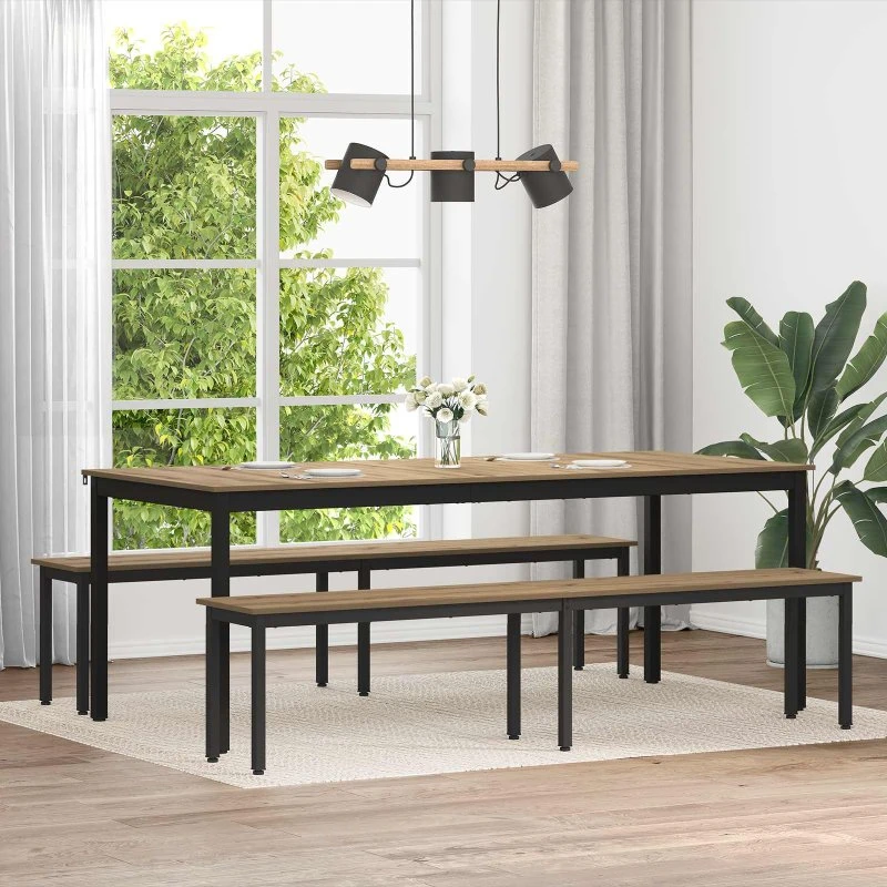 vidaXL bænk Artisan eg 200 x 35 x 45 cm (konstrueret træ)