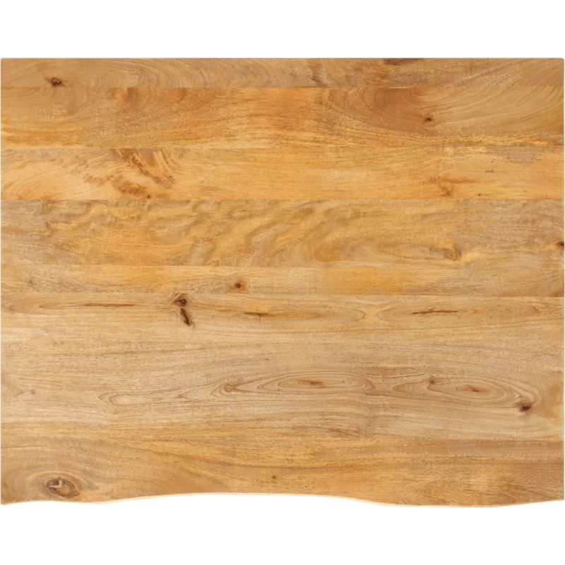 vidaXL bordplade 100x80x2,5 cm massivt mangotræ, naturlig kant