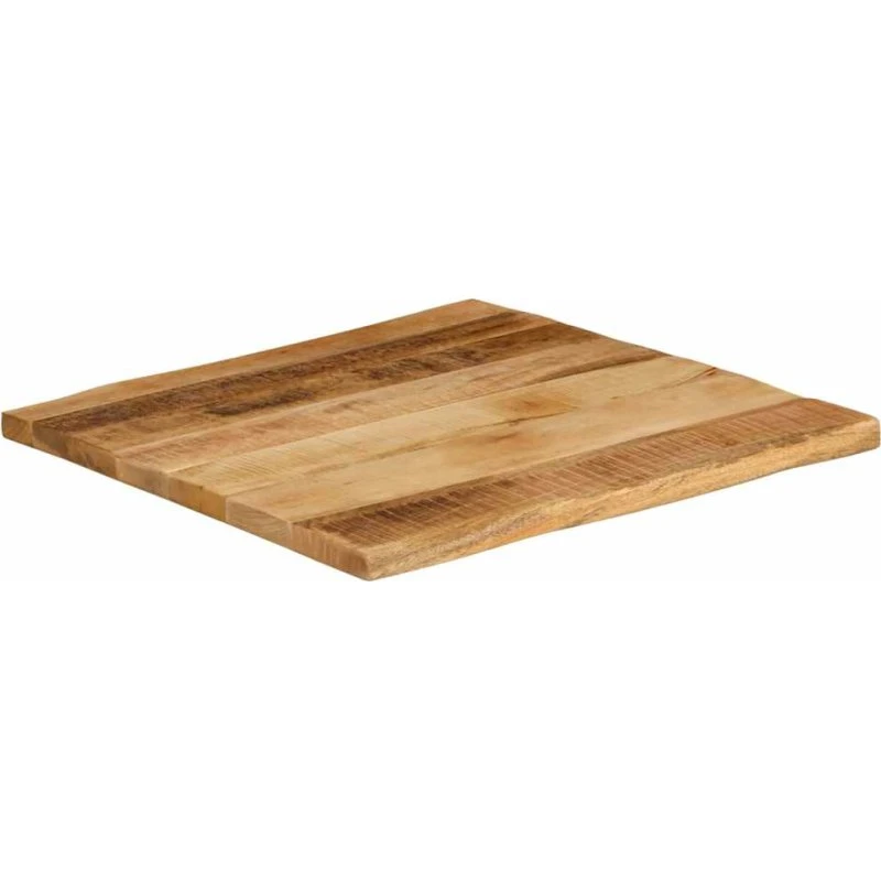 vidaXL bordplade 40x40x2,5 cm massivt ru mangotræ, naturlig kant