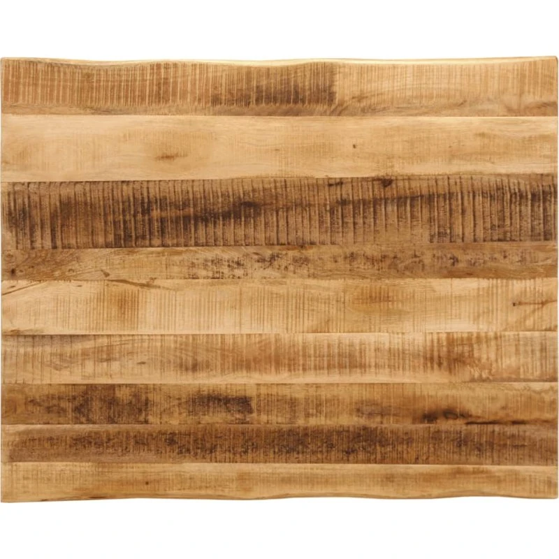 vidaXL Bordplade 100x80x2,5 cm massivt mangotræ, naturlig kant