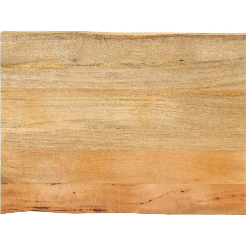 vidaXL bordplade 80x60x2,5 cm massivt mangotræ, naturlig kant