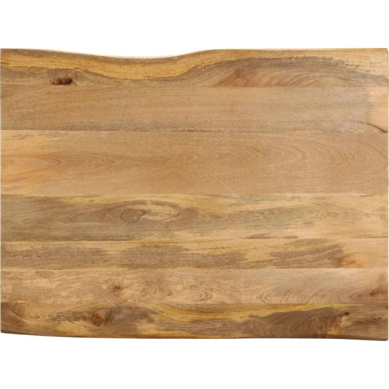 vidaXL bordplade 110x80x3,8 cm massivt mangotræ, naturlig kant