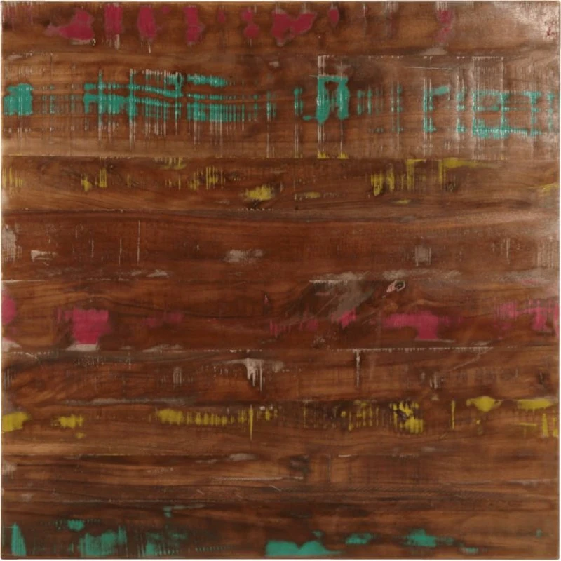 vidaXL bordplade 70x70x3,8 cm firkantet massiv genbrugstræ