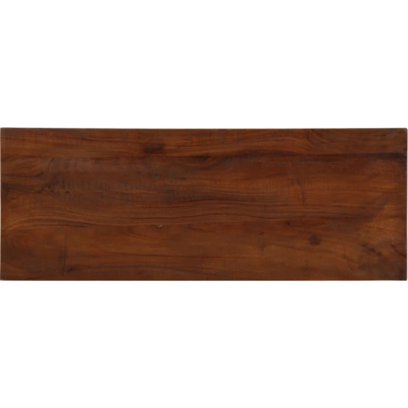 vidaXL bordplade 90x30x3,8 cm rektangulær massivt genbrugstræ