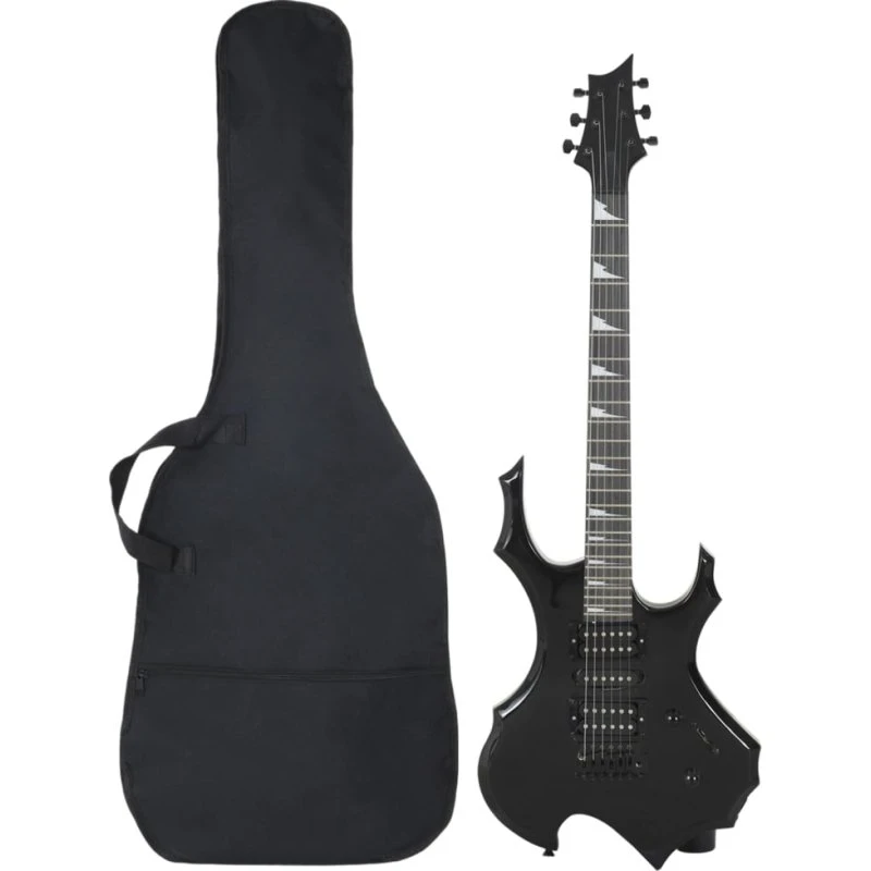 vidaXL elguitar til begyndere 4/4 (39") sort inkl. taske
