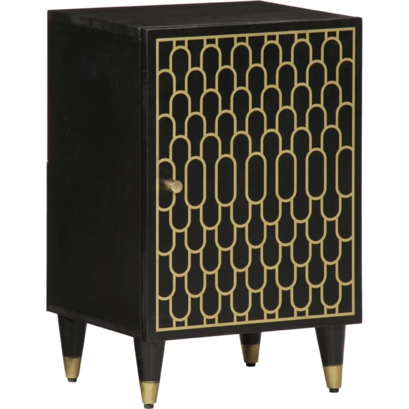 vidaXL badeværelsesskab i massivt mangotræ 38x33x58 cm