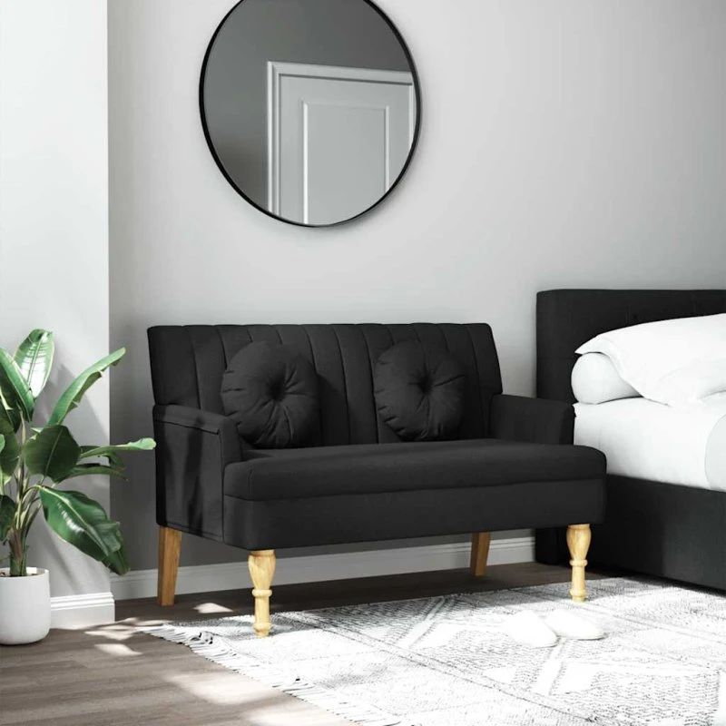 vidaXL bænk med hynder 113x64,5x75,5 cm stof