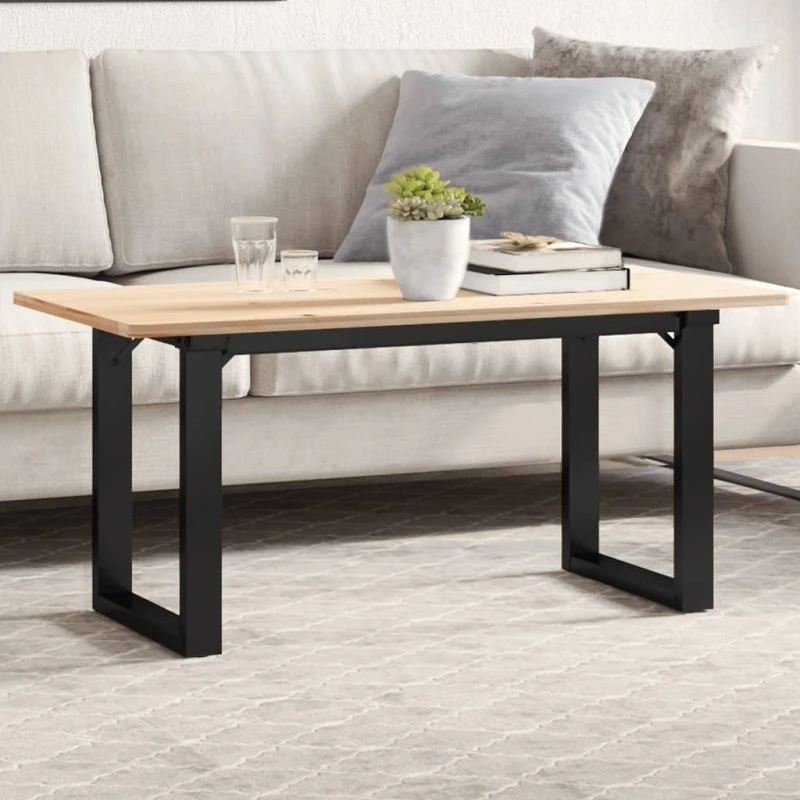 vidaXL bordben O-stel 90x40x43 cm pulverlakeret stål