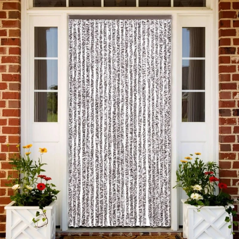 vidaXL flueforhæng 100x230 cm chenille brun/beige