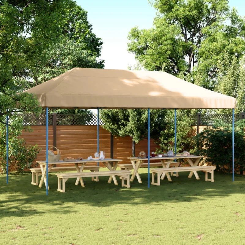 vidaXL foldbart pop-up festtelt 580x292x315 cm beige