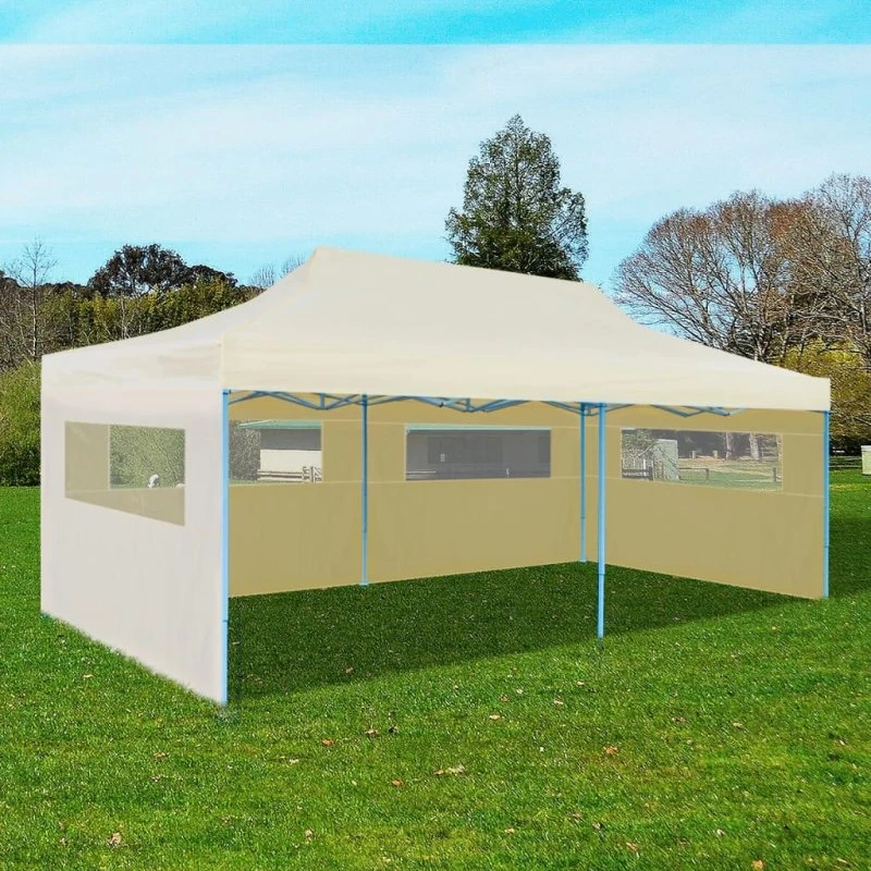 Pop-up Festtelt 3x6 m Bordeaux med 4 sidevægge