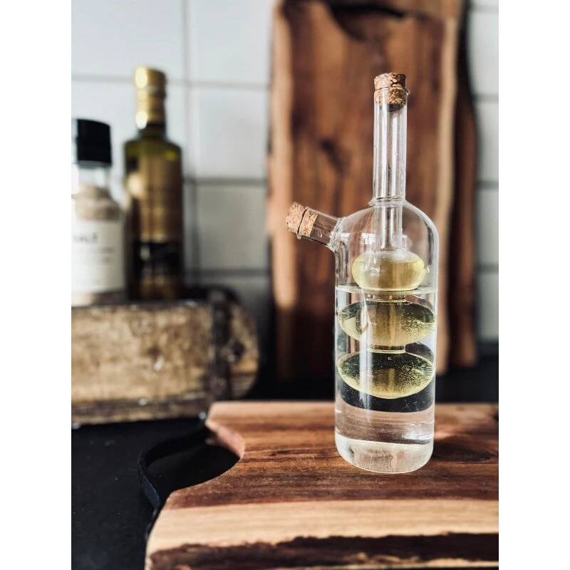 K-Design Flaske til olie & eddike 22 cm, transparent