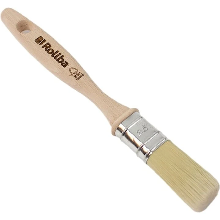 Roliba Ovalpensel 12 stk, 100% syntetisk, 25 x 16 mm