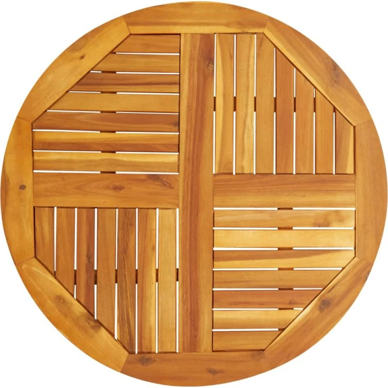 vidaXL Bordplade rund Ø80x2,2 cm i massivt akacietræ