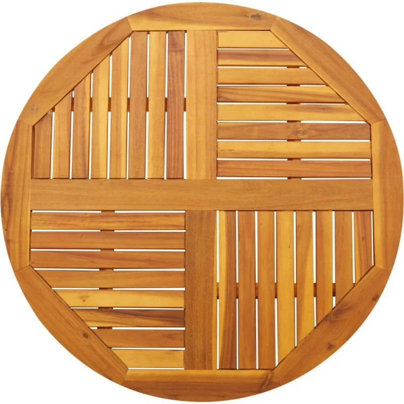 vidaXL bordplade rund Ø90x2,2 cm massivt akacietræ