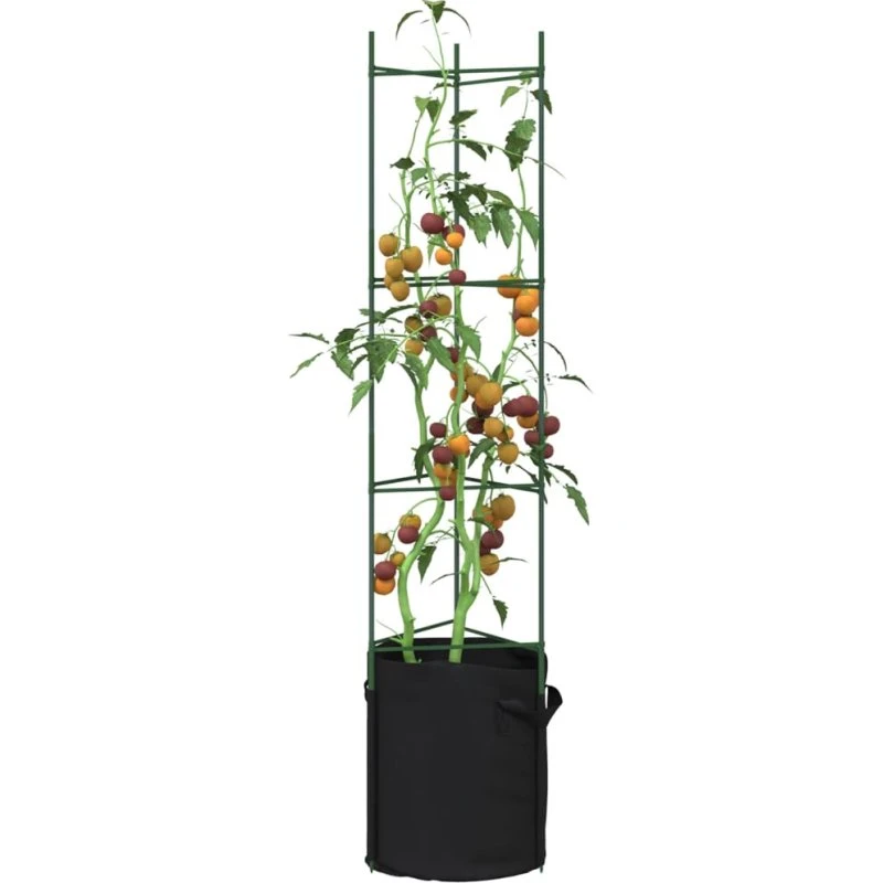 vidaXL espalierer med planteposer 4 stk. 154 cm stål/PP