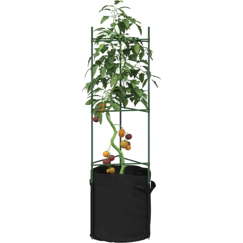 vidaXL espalierer med planteposer 8 stk., 116 cm stål/PP