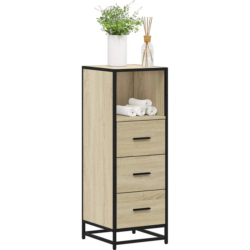 vidaXL badeværelsesskab 35x37,5x100 cm sonoma-eg