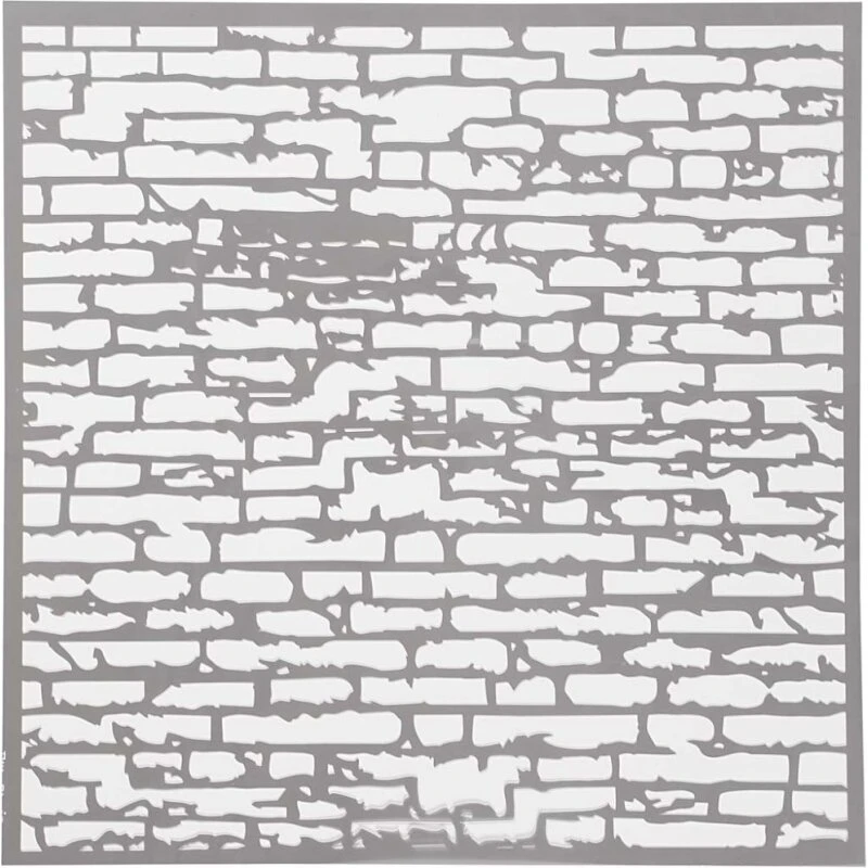 Stencil 30,5x30,5 cm (0,31 mm) – Mursten