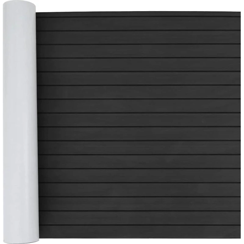vidaXL Bådmåtte EVA 240x90x0,5 cm – Mørkegrå/Sort