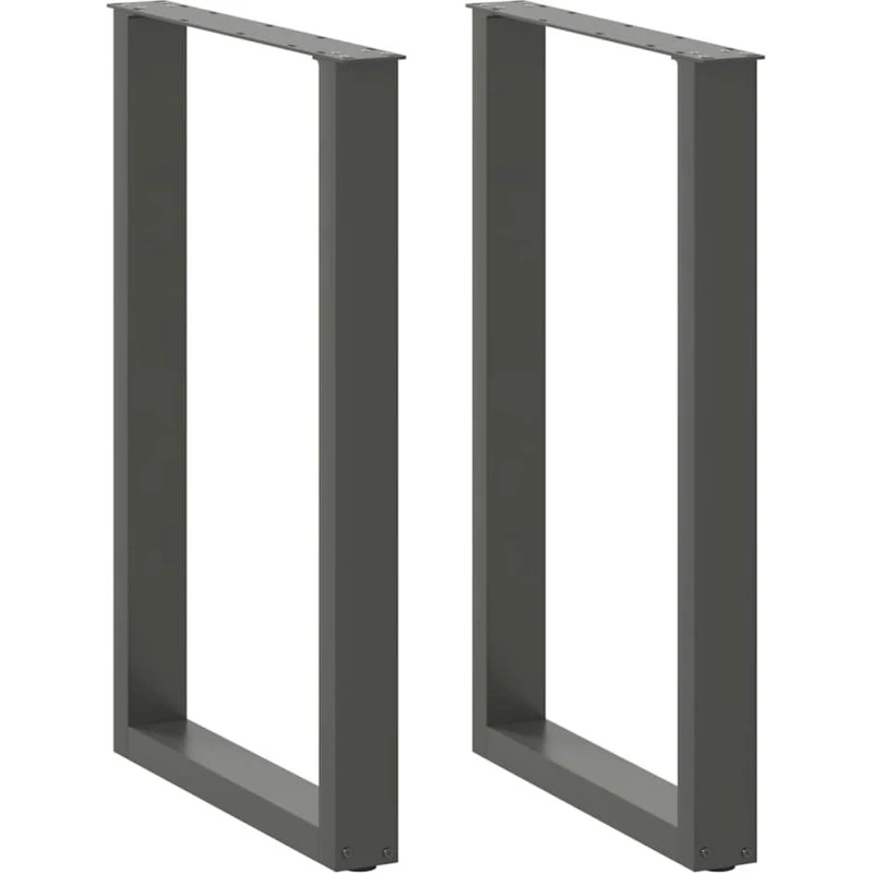 vidaXL U-formet barbordsben 2 stk. antracit 60x(90-91) cm