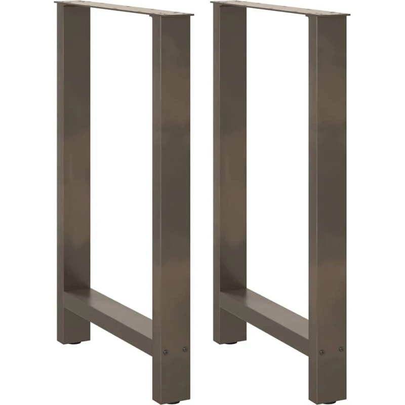 vidaXL Barbordsben 2 stk. naturstål 60x(90–91) cm