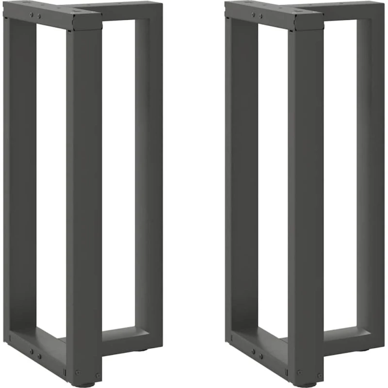 vidaXL T-formet barbordsben 2 stk. antracit 50x35x(90-91) cm