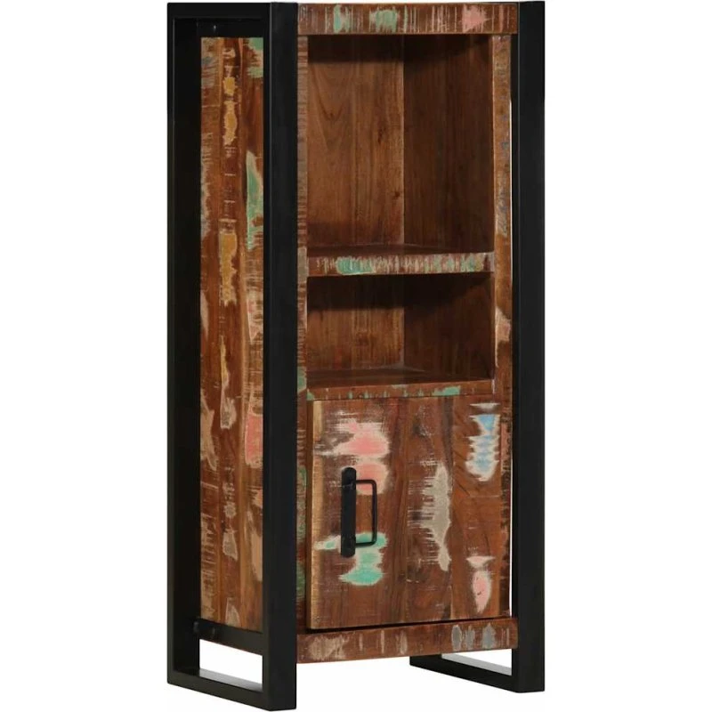 vidaXL badeværelsesskab i massivt genbrugstræ 40x30x90 cm