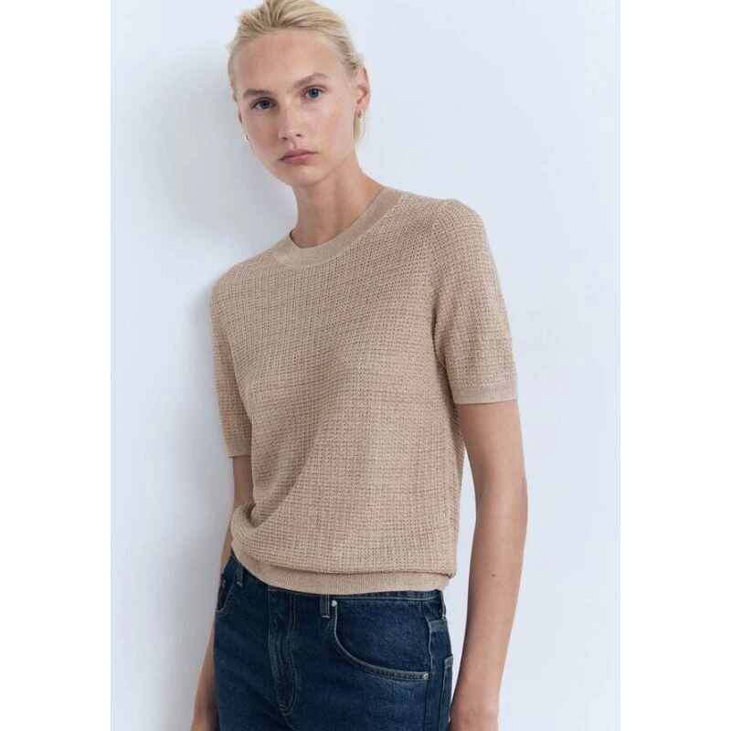 Glitter-sweater i lurex med rund hals (plus)