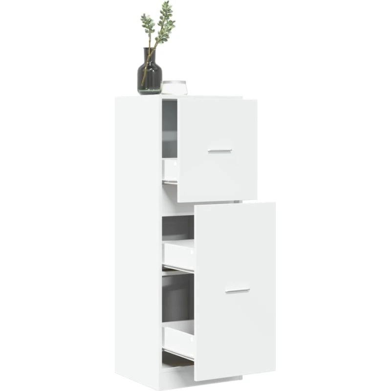 vidaXL Apotekerskab 40x41x118 cm konstrueret træ hvid