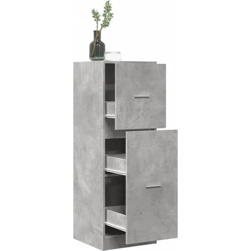 vidaXL apotekerskab 40x41x118 cm konstrueret træ betongrå