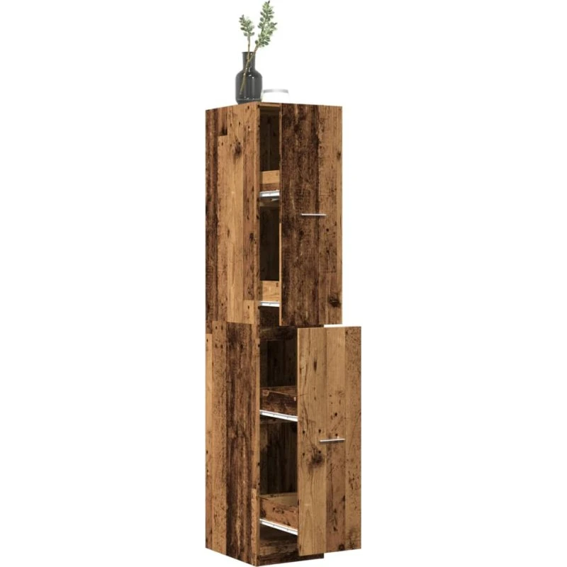 vidaXL Apotekerskab 30x41x174,5 cm – konstrueret træ, gammelt træ-look