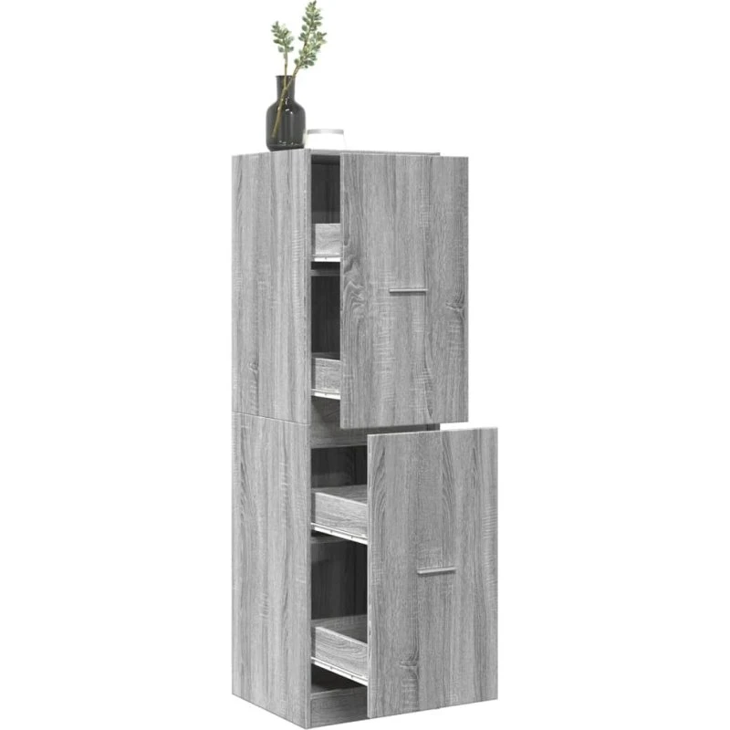 vidaXL apotekerskab 40x41x144,5 cm grå Sonoma-eg