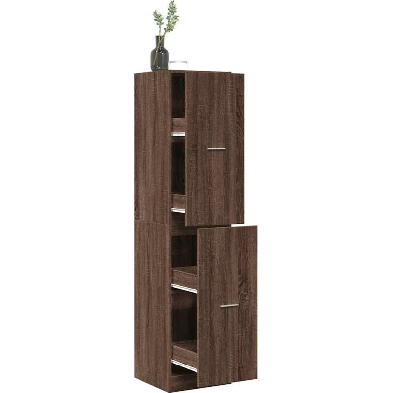 vidaXL apotekerskab 40x41x174,5 cm brun egetræsfarve