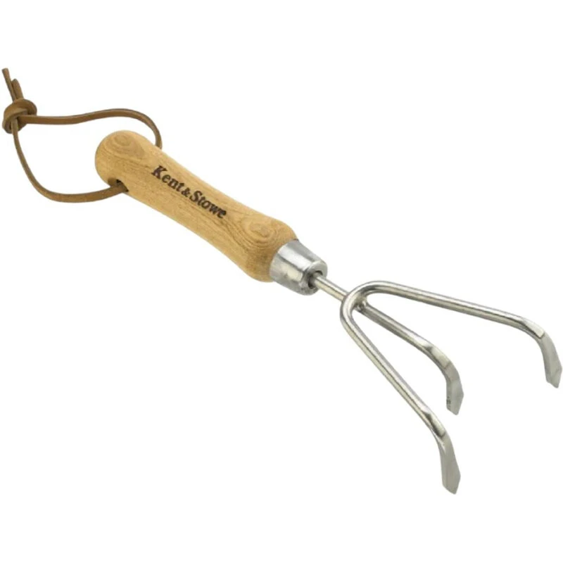 Kent & Stowe Håndkultivator 3-tandet – asketræshåndtag