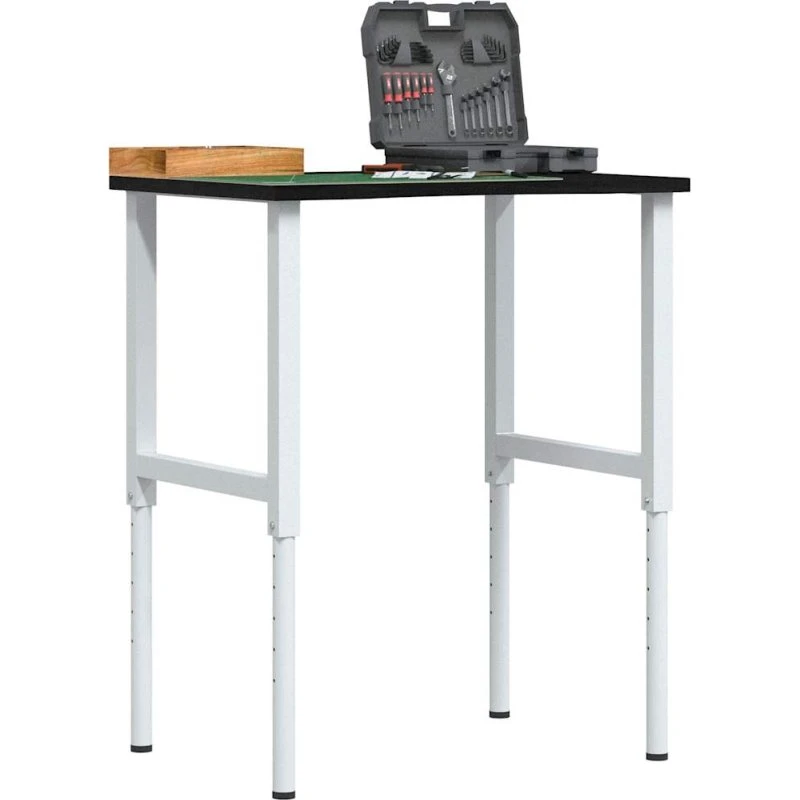 vidaXL arbejdsbænk 80x60x(71,5-98) cm massivt egetræ