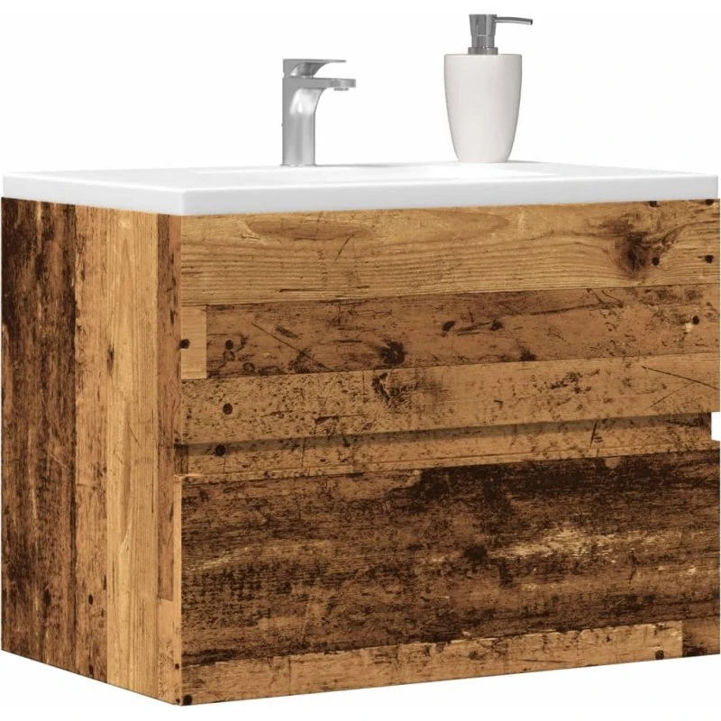 vidaXL badeværelsesskab 60x38,5x45 cm antikt træ